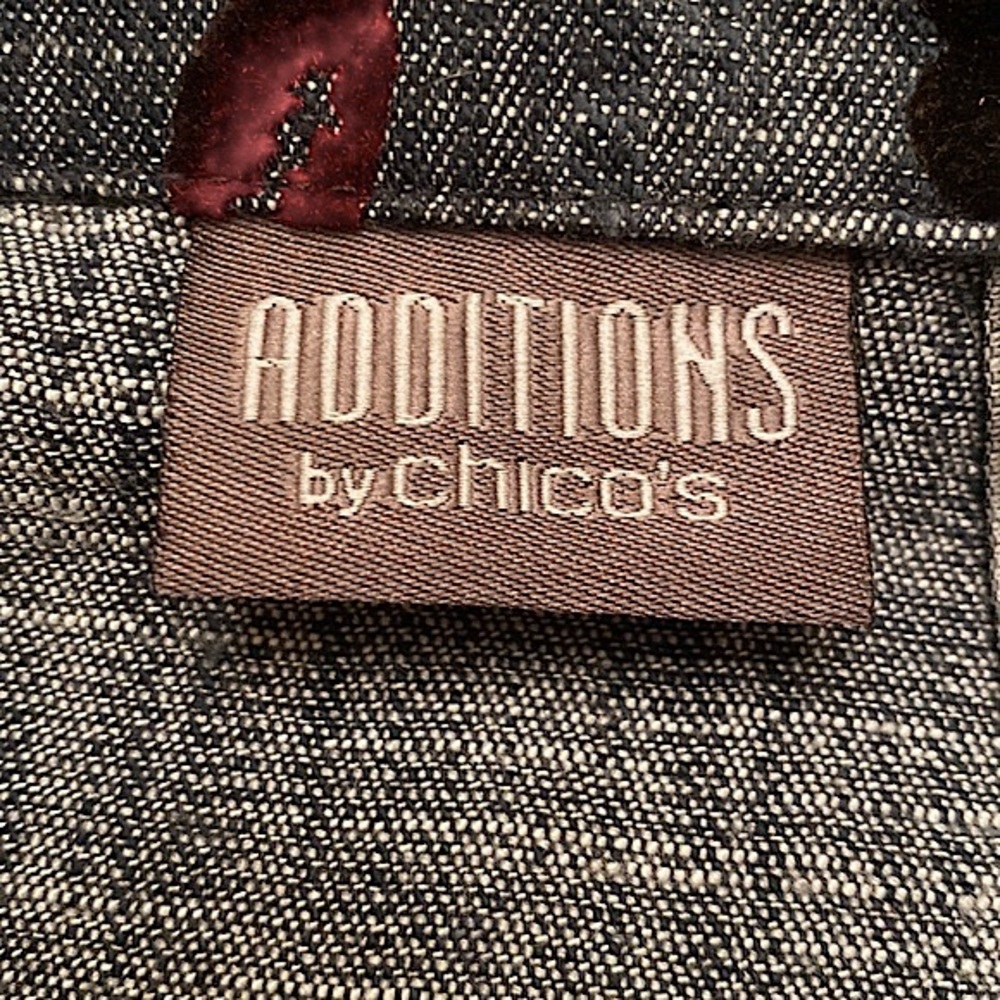 Additions by Chico Denim Velvet Floral SZ 4 Retro Vintage Boho Statement Jacket - Picture 10 of 12
